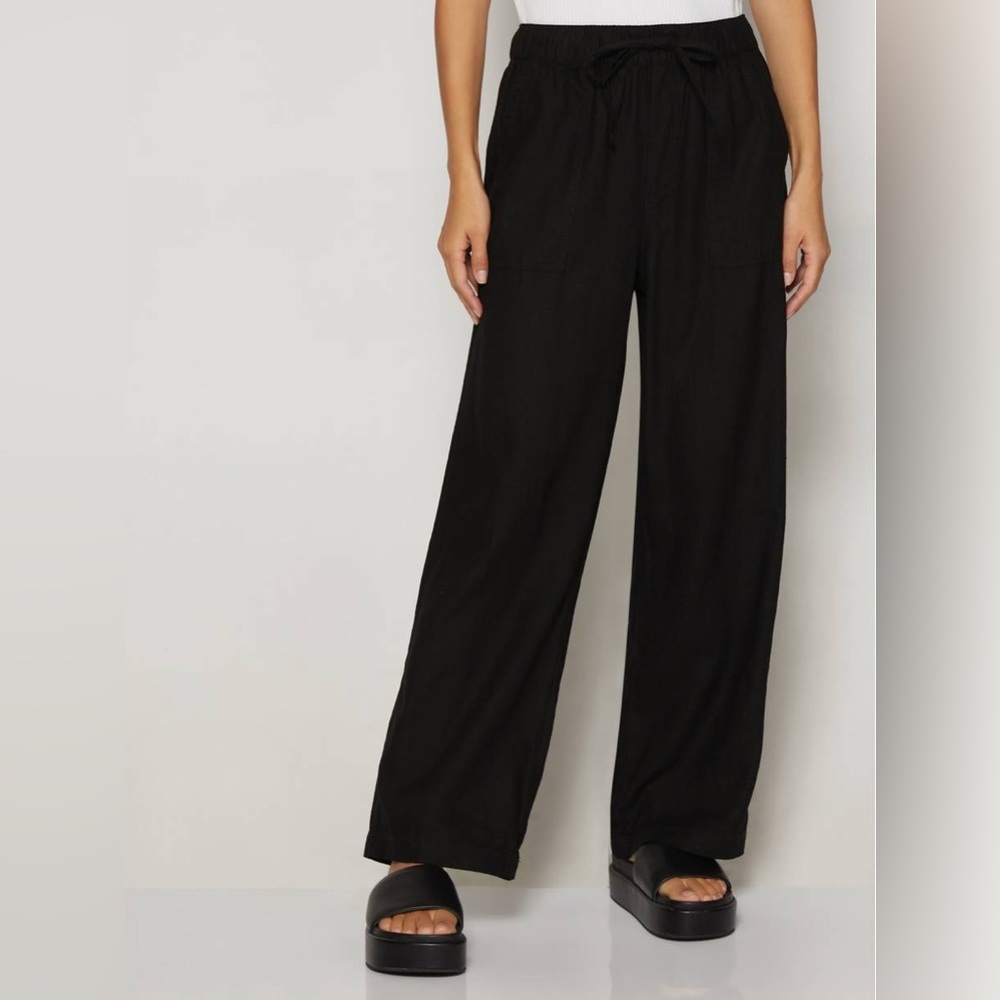 Gap Wide Leg Linen Pull-On Pant